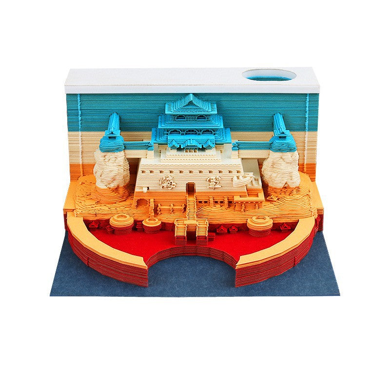 3D Paper Sculpture Sticky Note Desk Display Keepsake