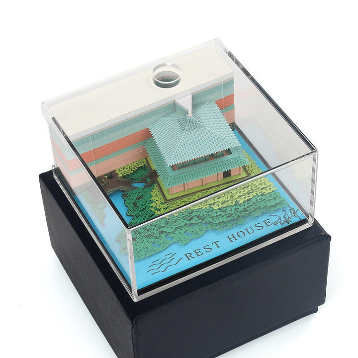 3D Paper Sculpture Sticky Note Desk Display Keepsake