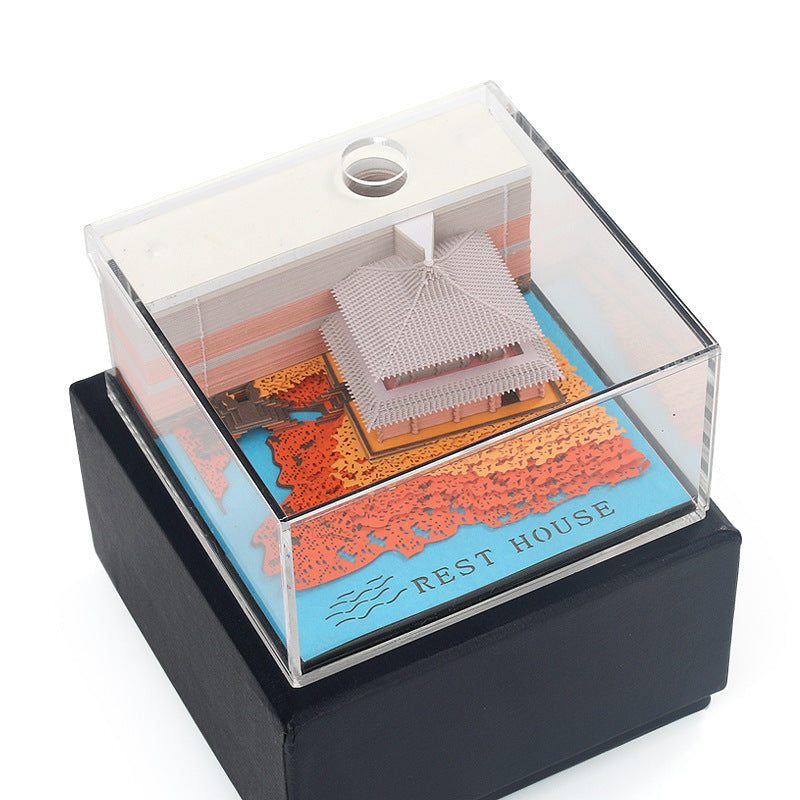 3D Paper Sculpture Sticky Note Desk Display Keepsake