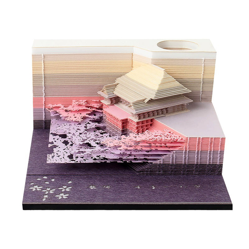 3D Paper Sculpture Sticky Note Desk Display Keepsake