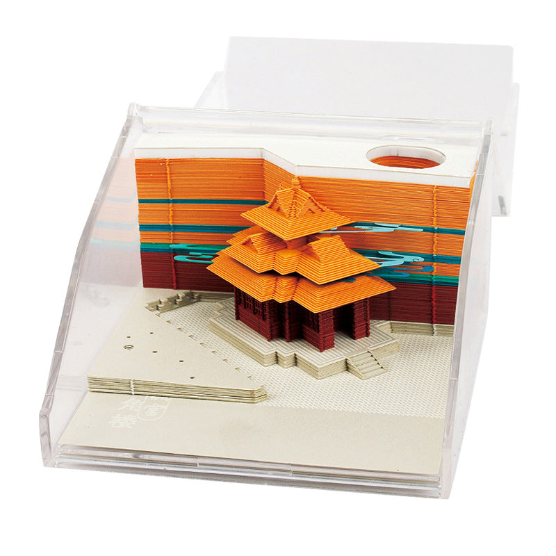 3D Paper Sculpture Sticky Note Desk Display Keepsake
