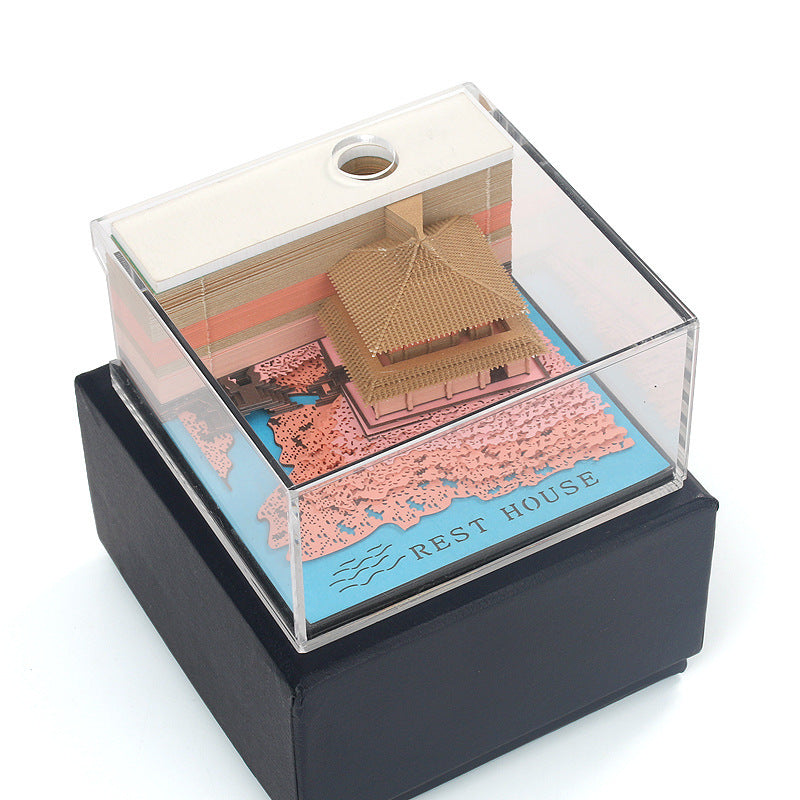 3D Paper Sculpture Sticky Note Desk Display Keepsake