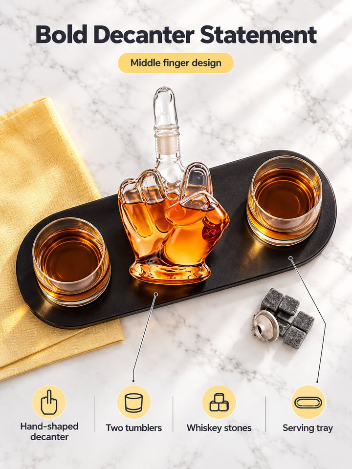 Novelty Whiskey Decanter Set: Bold Gift for Bar Lovers