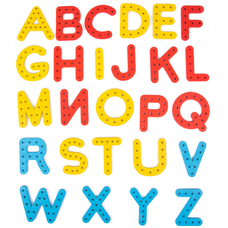 Letter & Number Threading Toy for Fine Motor Learning