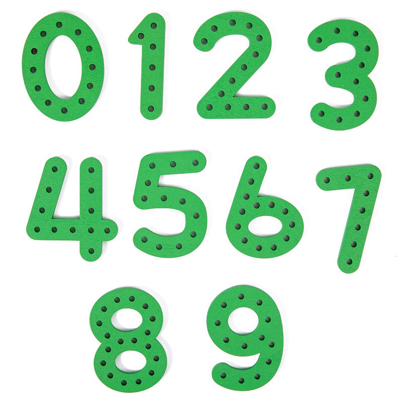 Letter & Number Threading Toy for Fine Motor Learning