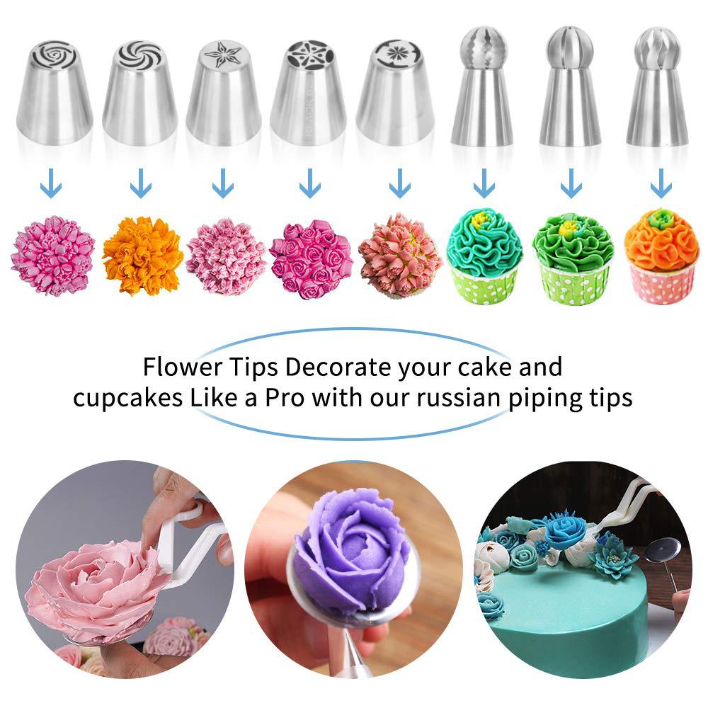 Cake Decorating Kit with Anti-Slip Turntable, 170 Pieces