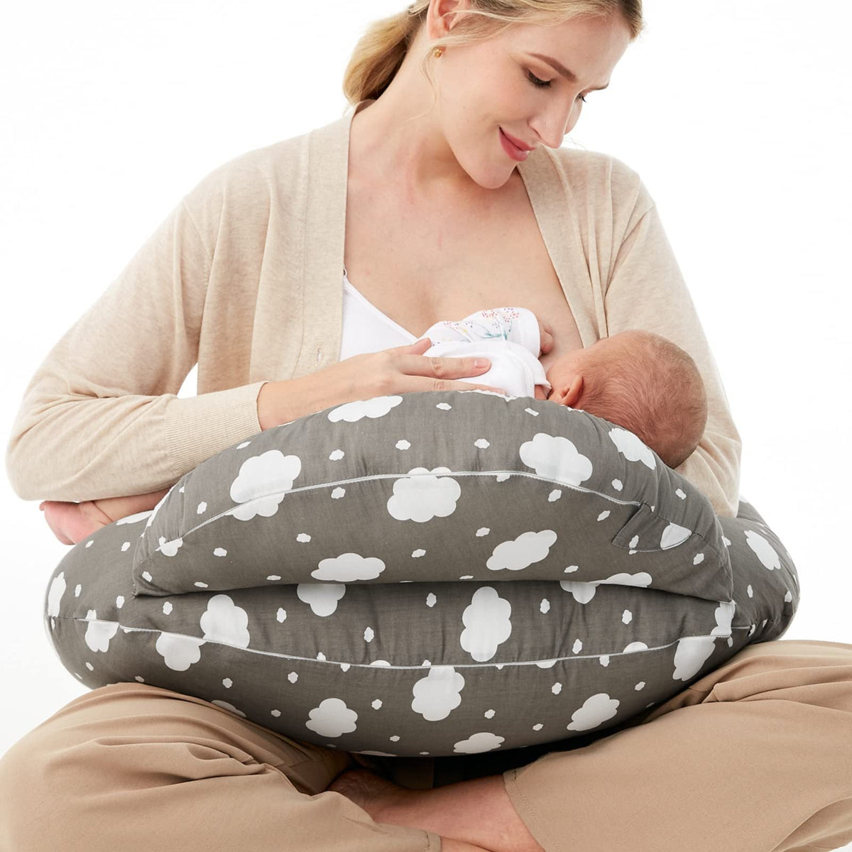 Nursing Pillow for Breastfeeding and Baby Feeding Support