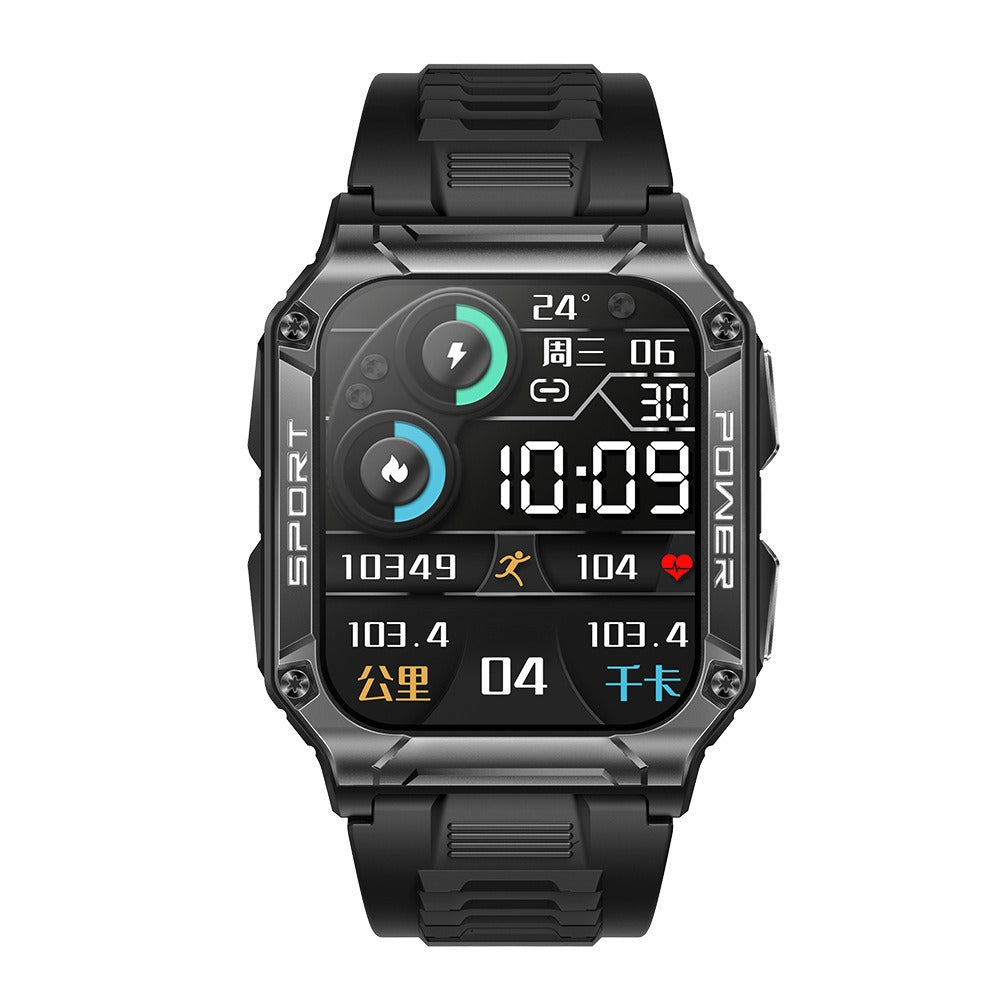Rugged Smart Watch with Bluetooth Calls & Heart Rate