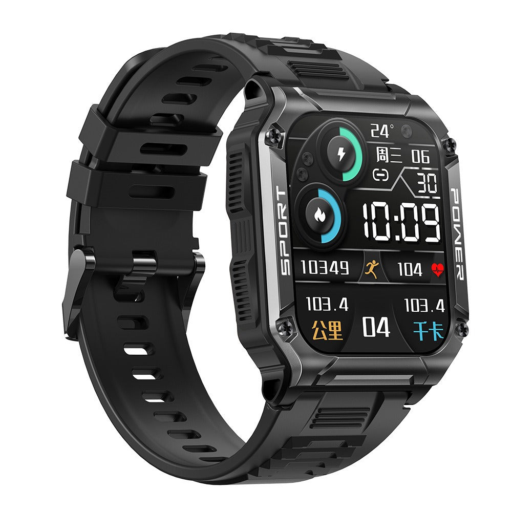 Rugged Smart Watch with Bluetooth Calls & Heart Rate