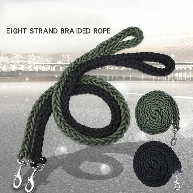 Nylon Dog Leash for Large Dogs | Eight-Strand Rope