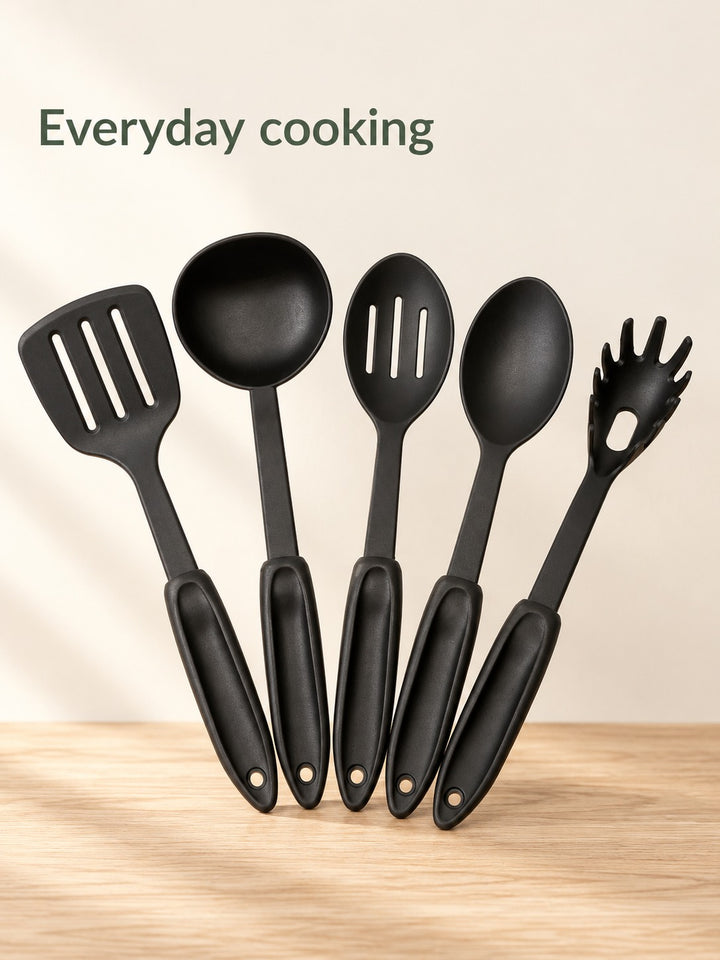 Nylon Kitchen Utensil Set, 5-Piece Non-Stick Cooking Tools