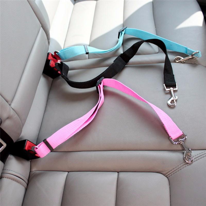 Nylon Dog Car Seat Belt Leash with Chrome Swivel Snap