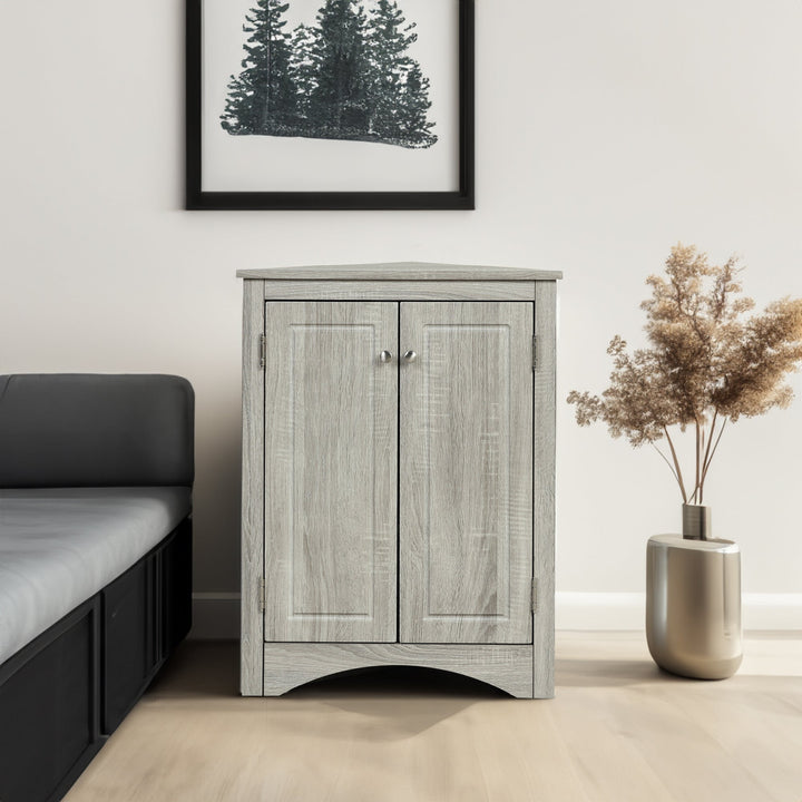 Triangle Bathroom Storage Cabinet with Adjustable Shelves