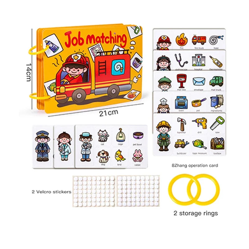 Reusable Matching Activity Book for Quiet Learning