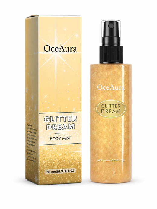 OceAura Body Glitter Spray — Luminous Shimmer Mist