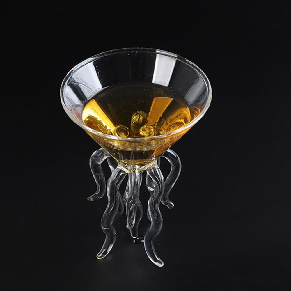 Jellyfish Cocktail Glass with Tentacle Base for Parties