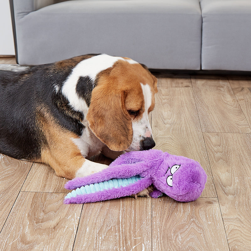 Octopus Plush Dog Toy for Tugging, Chewing & Squeaky Play