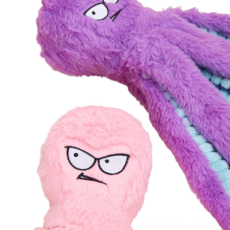 Octopus Plush Dog Toy for Tugging, Chewing & Squeaky Play