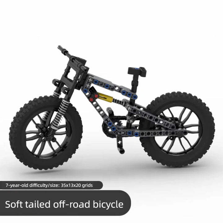 Off-Road Bicycle Building Set With Realistic Suspension