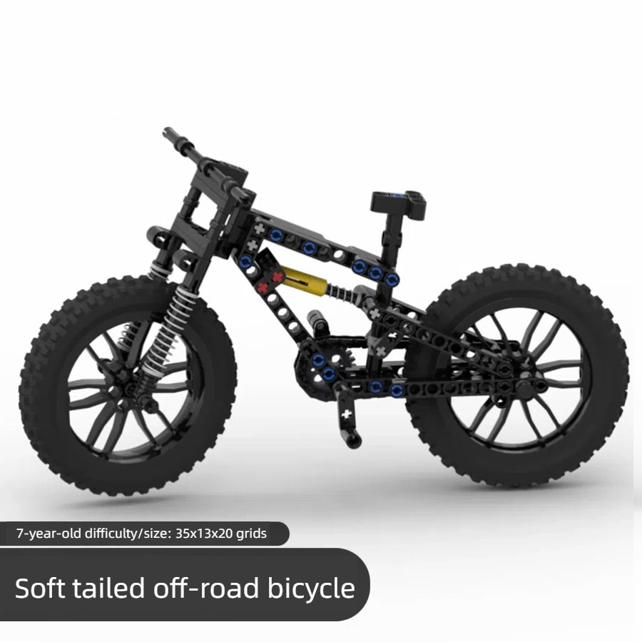 Off-Road Bicycle Building Set With Realistic Suspension