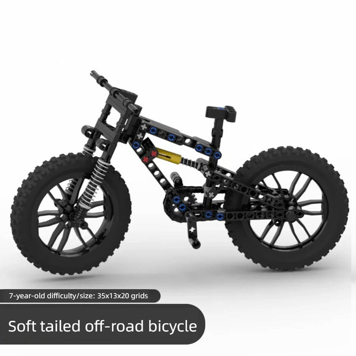 Off-Road Bicycle Building Set With Realistic Suspension