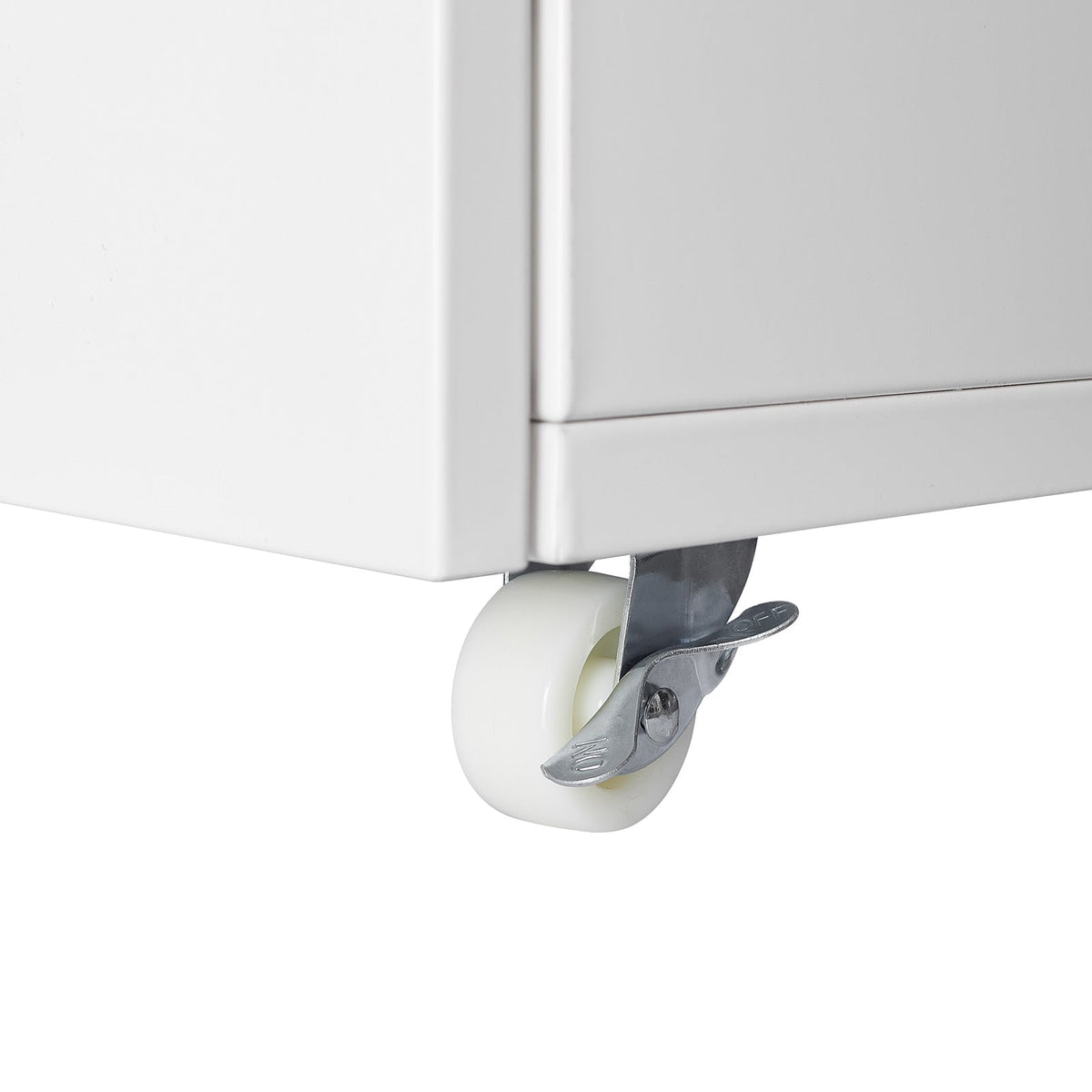 Mobile Printer Stand Cabinet with Doors & Hidden Storage
