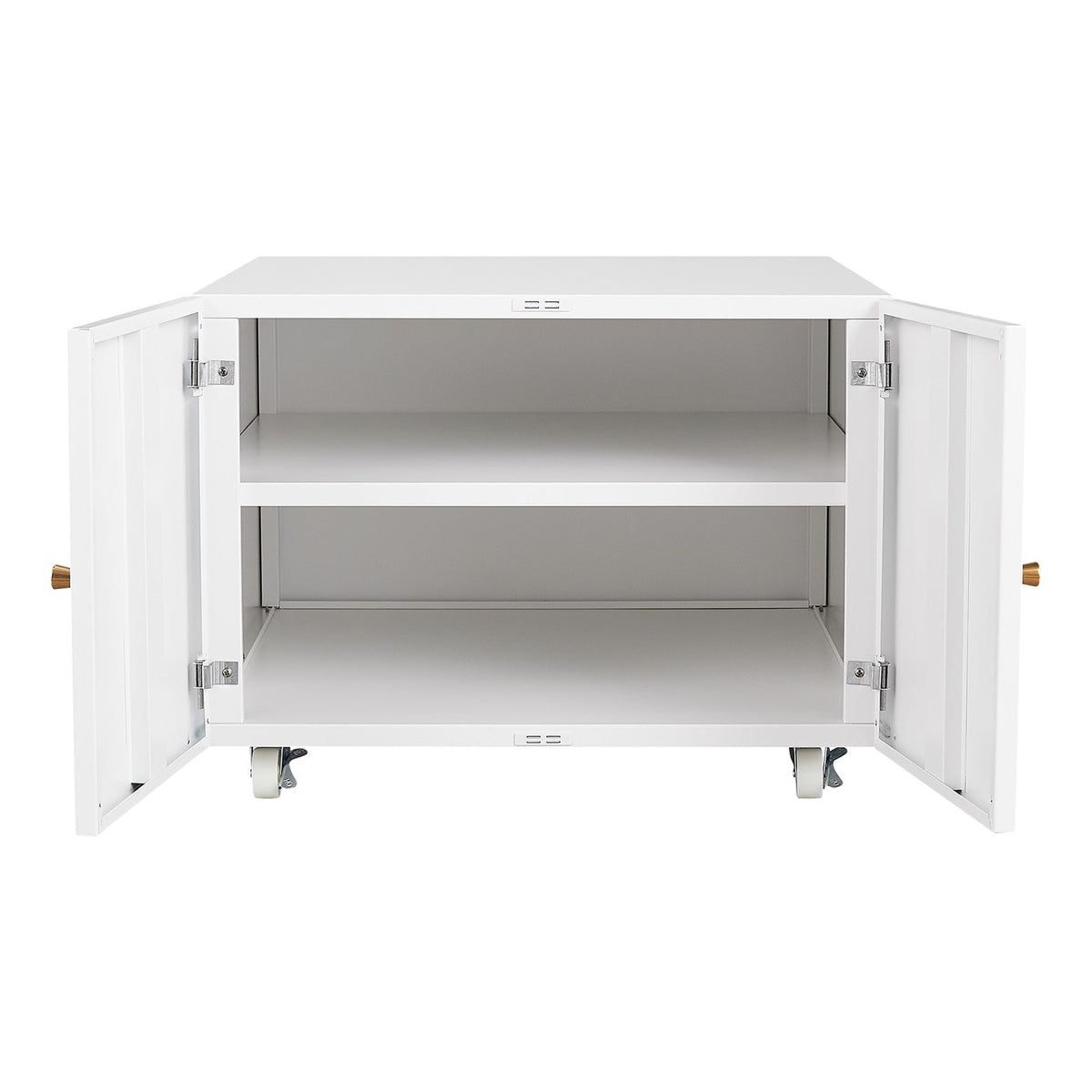 Mobile Printer Stand Cabinet with Doors & Hidden Storage