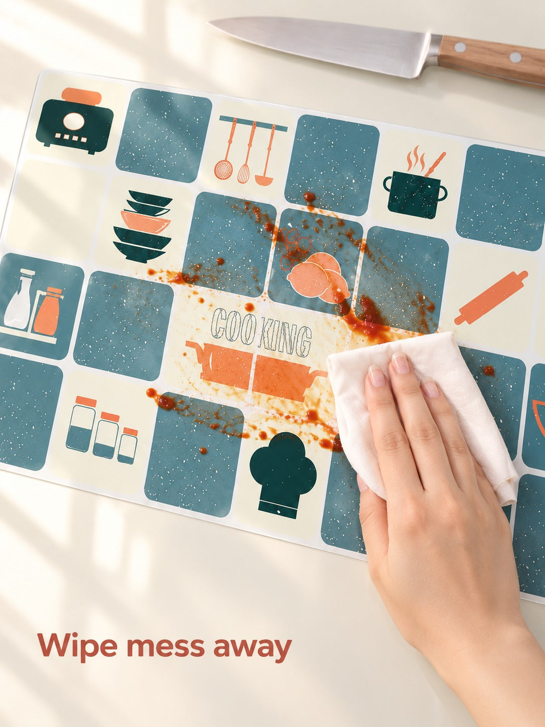 Oil Proof Stove Wall Sticker, Heat-Resistant & Wipeable
