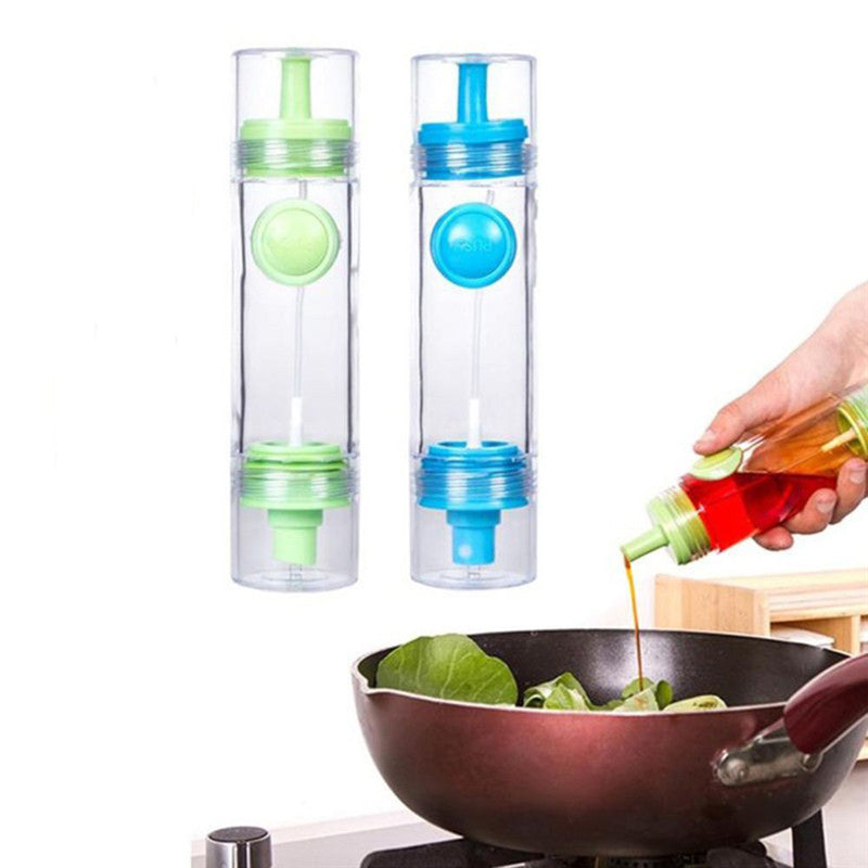 Oil Dispenser Bottle with Push-Button Pour Control