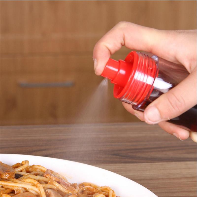 Oil Dispenser Bottle with Push-Button Pour Control
