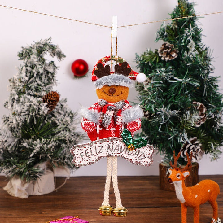 Christmas Tree Pendant With Festive Gold Bell Details