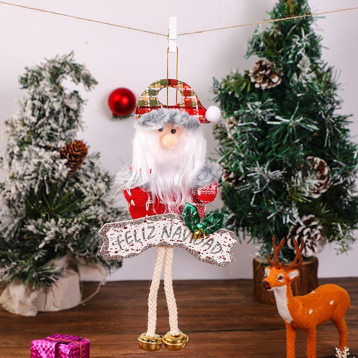 Christmas Tree Pendant With Festive Gold Bell Details