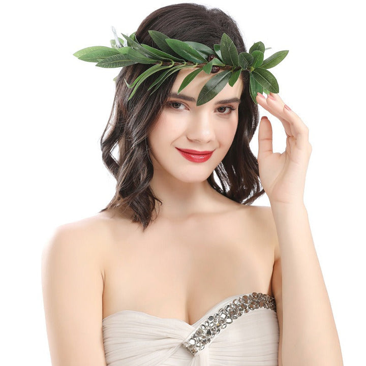Olive Leaf Wreath Headband for Weddings and Events