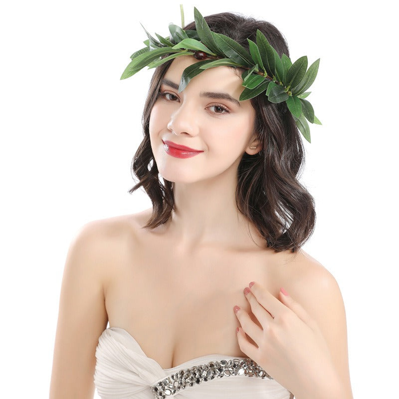 Olive Leaf Wreath Headband for Weddings and Events