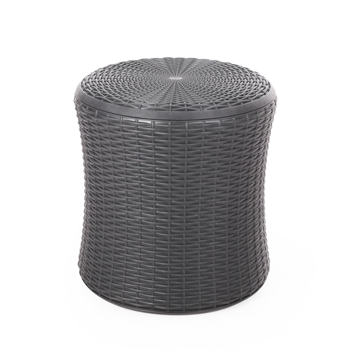 Weather-Resistant Patio Side Table with Hidden Storage