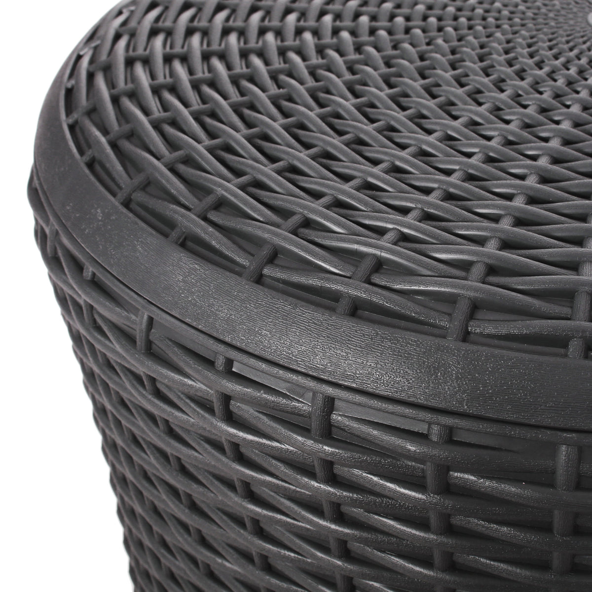 Weather-Resistant Patio Side Table with Hidden Storage