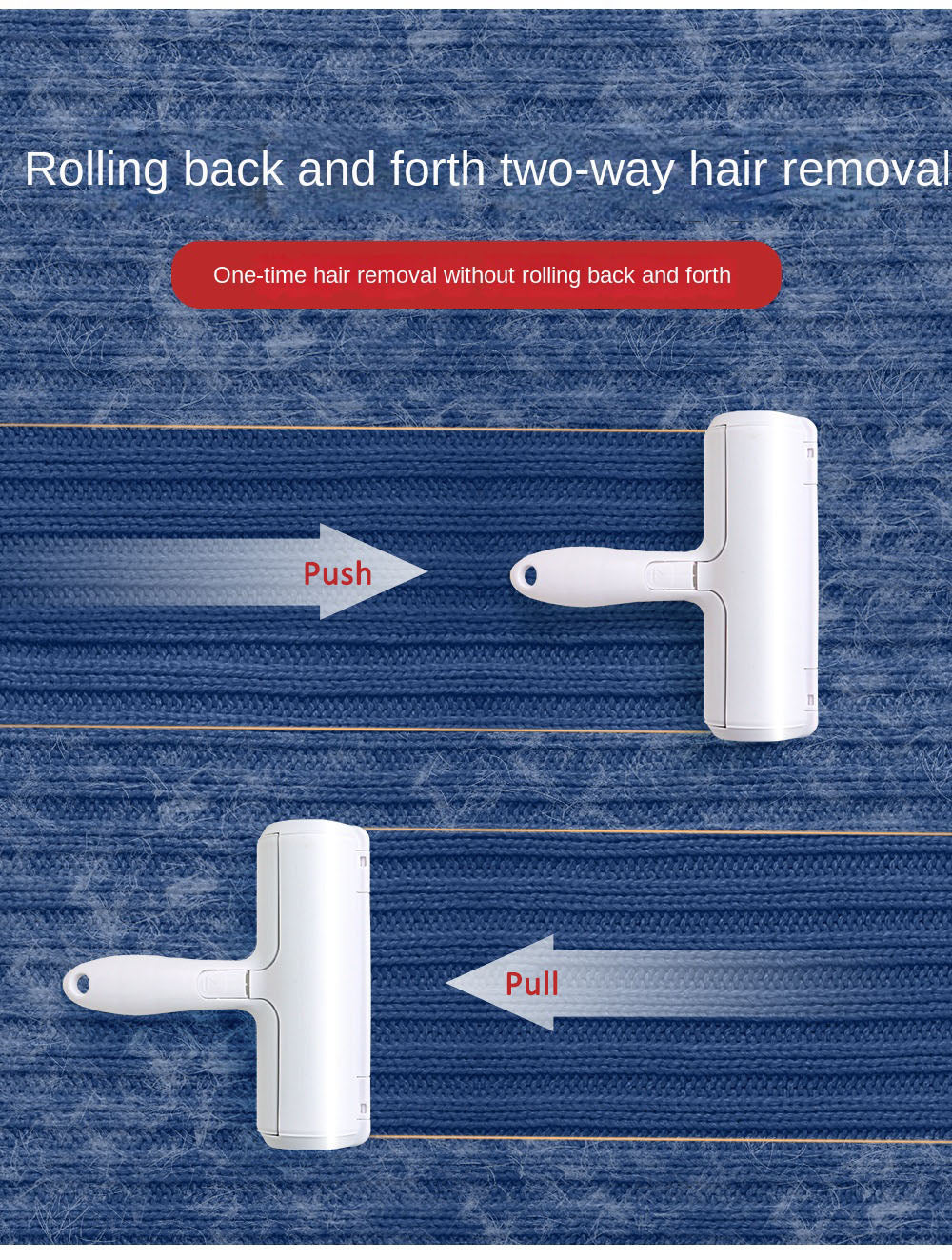 Self-Cleaning Pet Hair Remover Brush for Fur-Free Fabrics