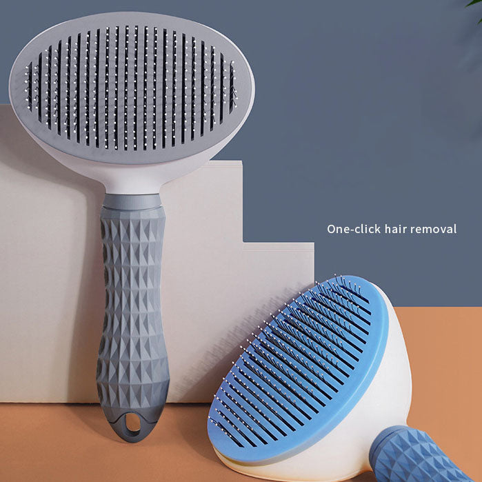 One-Click Pet Grooming Comb for Effortless Hair Removal