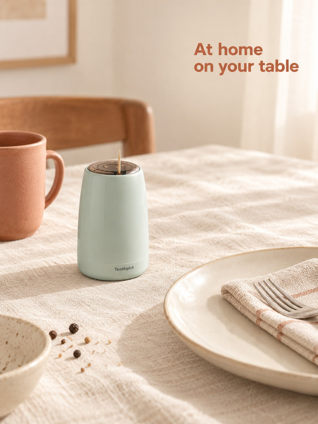 One-Press Toothpick Dispenser Box for Tidy Dining Tables