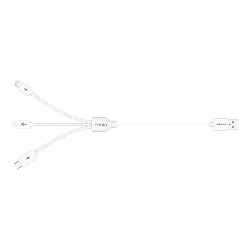 3-in-1 Charging Cable for iPhone, Type-C, Micro-USB