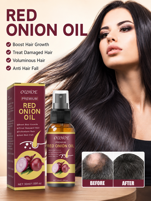Onion Oil for Hair Growth — Stop Thinning, Boost Volume