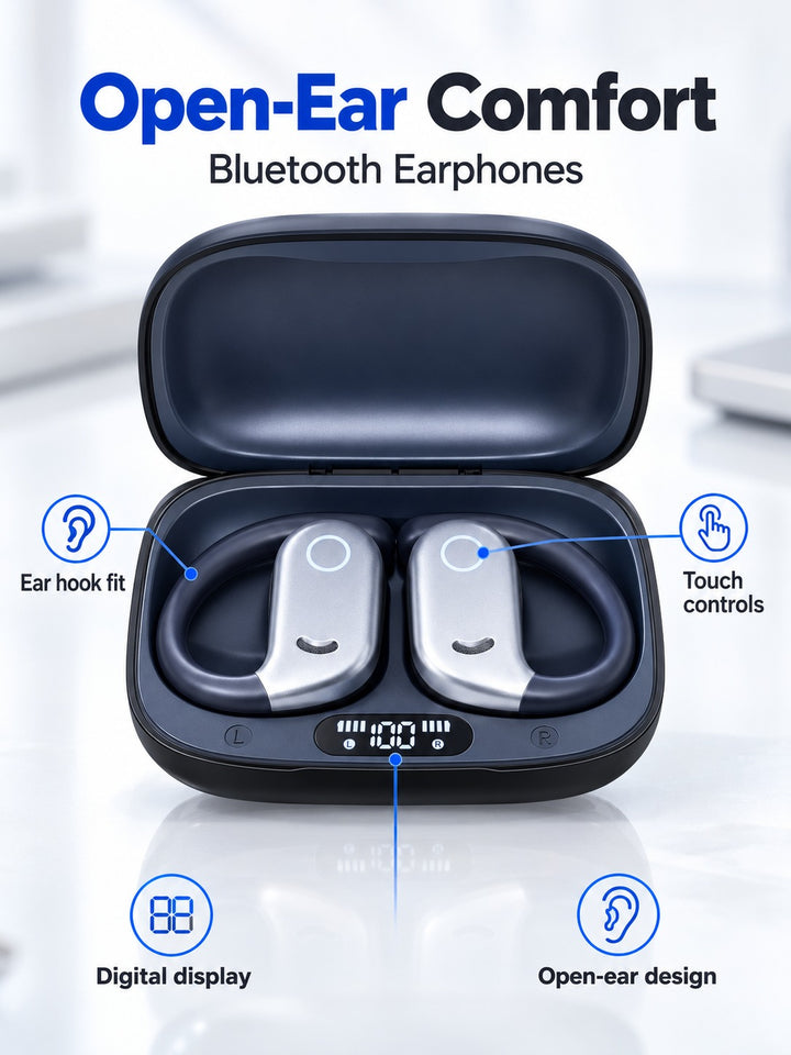 Open-Ear Bluetooth Earphones for Running and Workouts