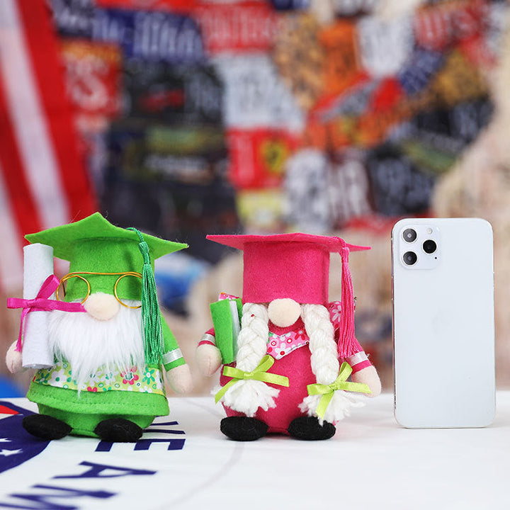 Graduation Gnome Couple Decor for Cheerful Displays