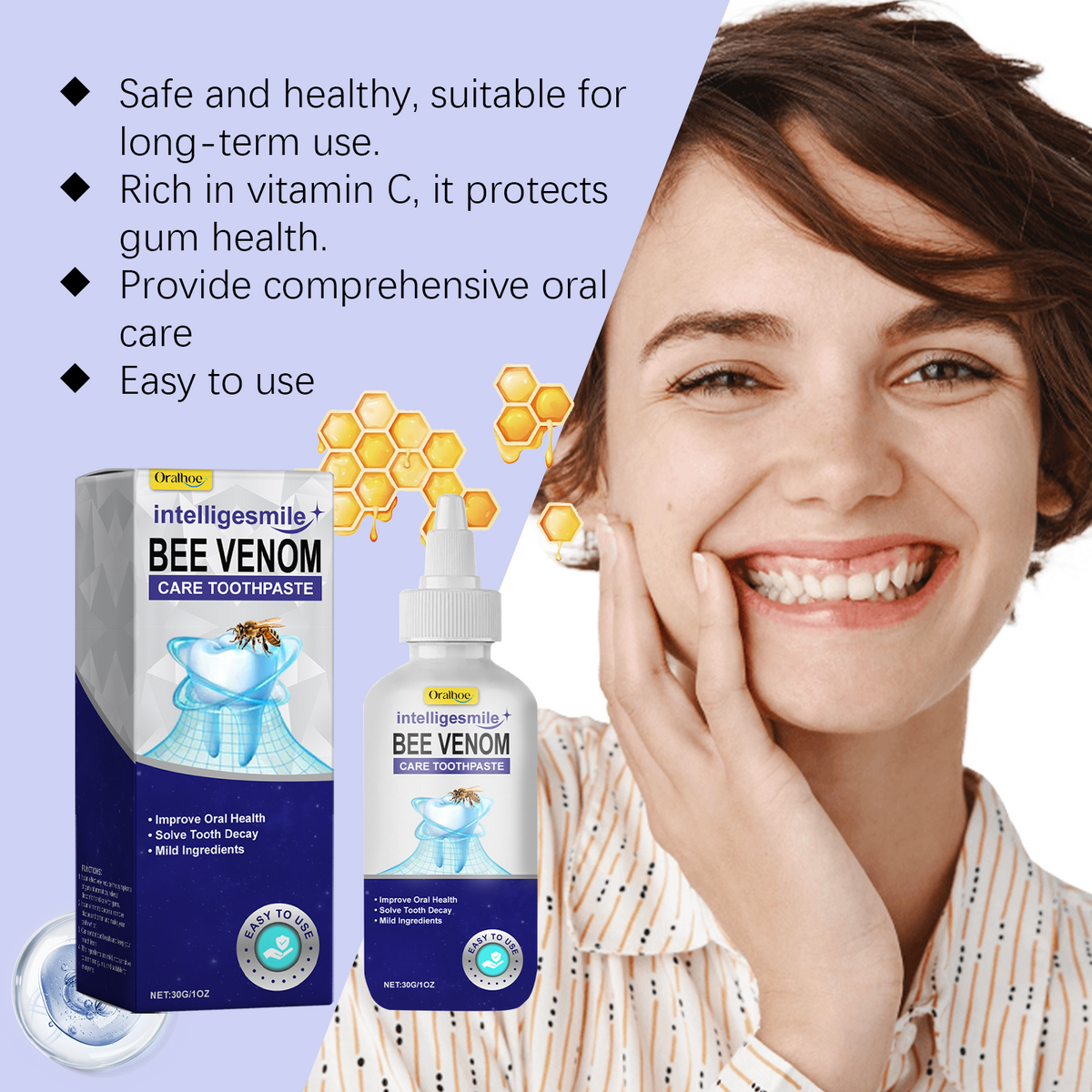 Bee Venom Toothpaste for Whiter Teeth & Fresh Breath