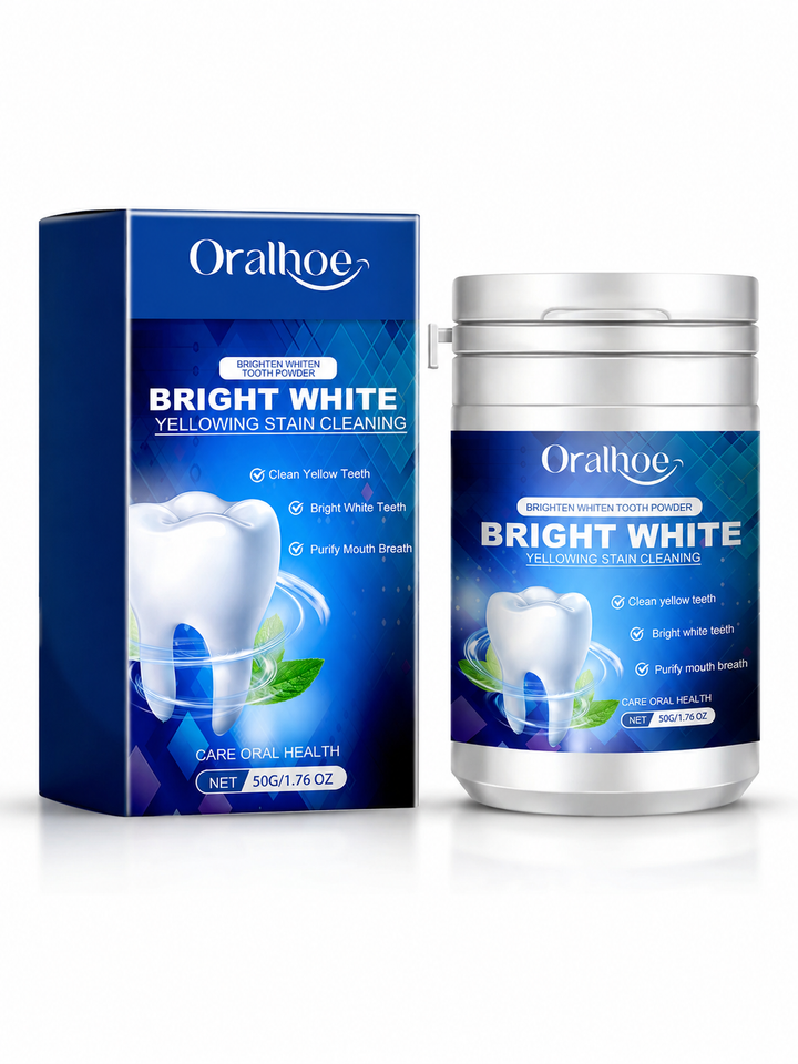 Teeth Whitening Powder — Remove Yellow Stains & Brighten Smile