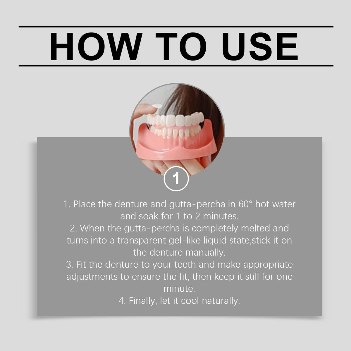 Cosmetic Denture Set for a Natural-Looking Fuller Smile