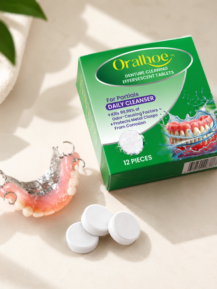 Denture Cleaning Tablets — <em>Fresh</em>, Gentle Stain