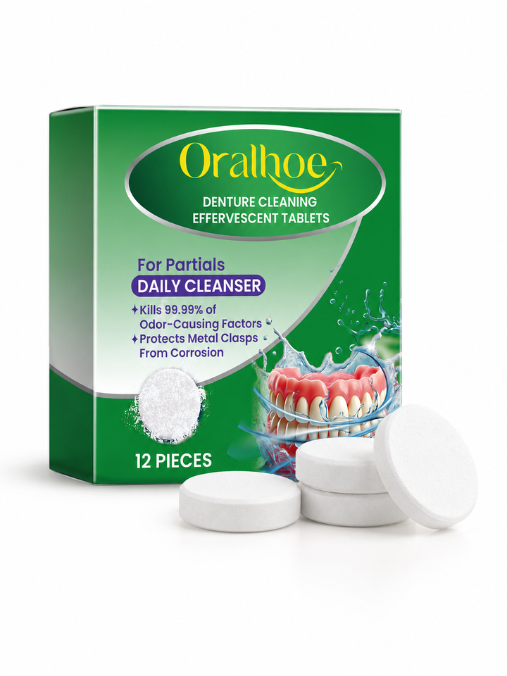 Denture Cleaning Tablets — <em>Fresh</em>, Gentle Stain