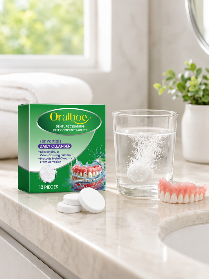 Denture Cleaning Tablets — <em>Fresh</em>, Gentle Stain