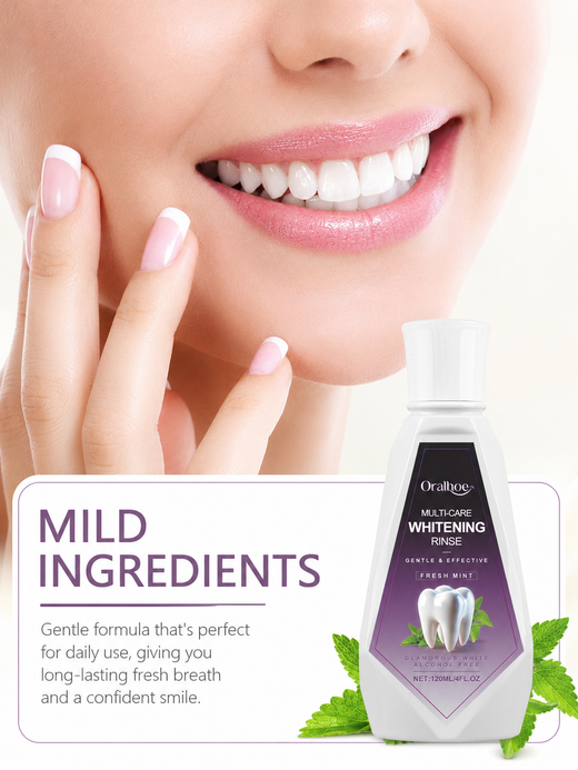 Alcohol-Free Whitening Mouthwash — Gentle Daily Rinse